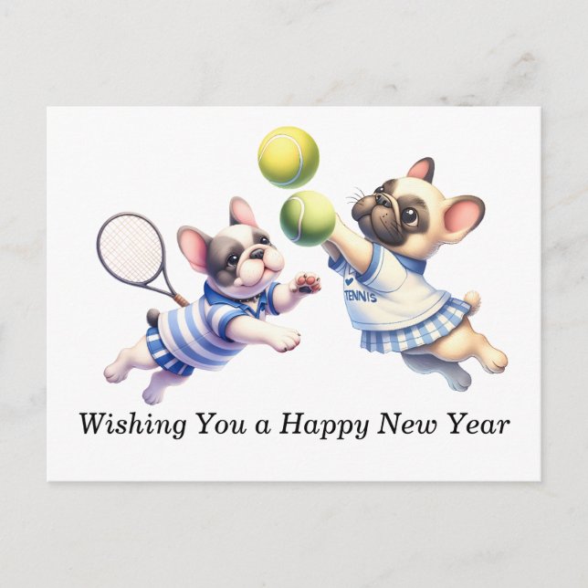 Cartão Postal De Festividades Tênis desejando um Feliz ano novo (Frente)