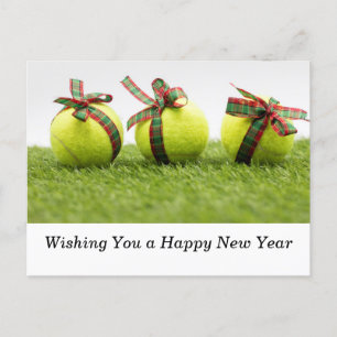 Cartão Postal De Festividades Tênis desejando um Feliz ano novo