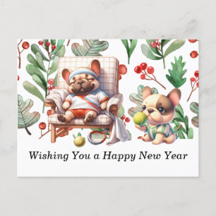 Cartão Postal De Festividades Tênis desejando um Feliz ano novo