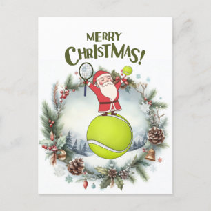 Cartão Postal De Festividades Tênis Feliz Natal com Papai Noel
