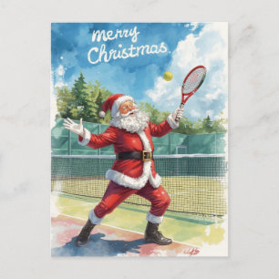 Cartão Postal De Festividades Tênis Feliz Natal com Papai Noel