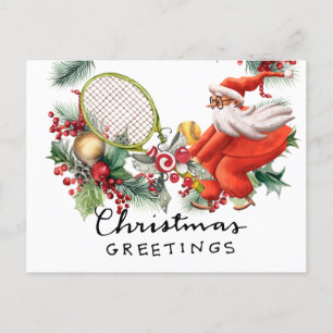 Cartão Postal De Festividades Tênis Natal com Papai Noel