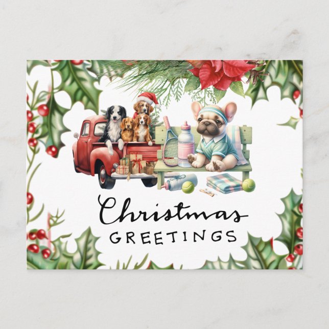 Cartão Postal De Festividades Tênis Natal temático (Frente)