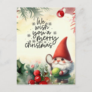 Cartão Postal De Festividades Tênis Natal temido para o Jogador