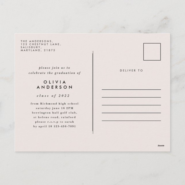 Cartão Postal De Festividades Teracotta geométrica multigráfica moderna e (Verso)