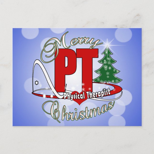 Cartão Postal De Festividades Terapêutica Física DO NATAL PT (Frente)