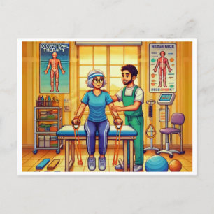 Cartão Postal De Festividades Terapia Ocupacional Mês 16 Bits Pixel Art