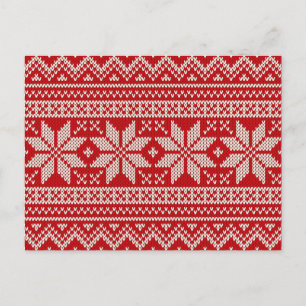 Cartão Postal De Festividades Teste padrão de confecção de malhas da camisola