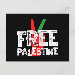 Cartão Postal De Festividades Teto de cessar-fogo Patriótico Palestino Livre