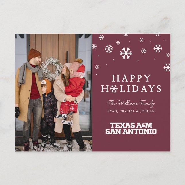 Cartão Postal De Festividades Texas A&M San Antonio (Frente)