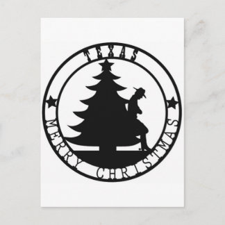 Cartão Postal De Festividades Texas Felry Christmas