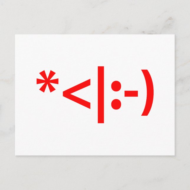 Cartão Postal De Festividades Texto do Elf Emoticon Xmas ASCII (Frente)