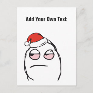 Cartão Postal De Festividades Texto feito sob encomenda de Natal Le Me Memes