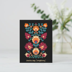 Cartão Postal De Festividades Texto personalizado Maroon, lacre e amarelo pastel
