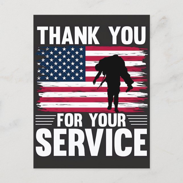 Cartão Postal De Festividades Thank You for Your Service: Veterans Day 2025  (Frente)