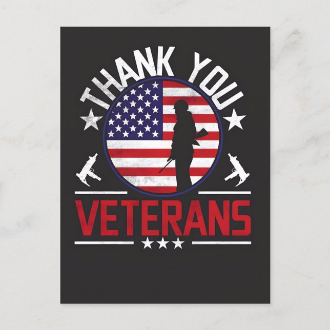 Cartão Postal De Festividades Thank You for Your Service: Veterans Day 2025  (Frente)