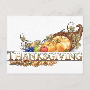 Cartão Postal De Festividades Thanksgiving