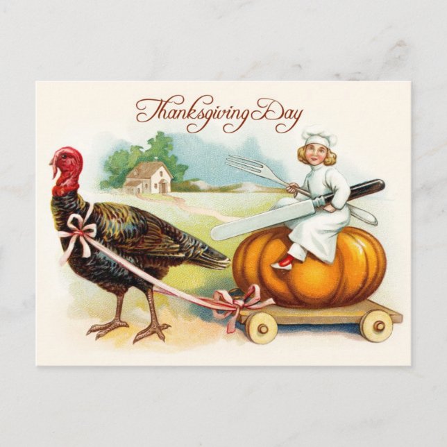 Cartão Postal De Festividades Thanksgiving Day (Frente)