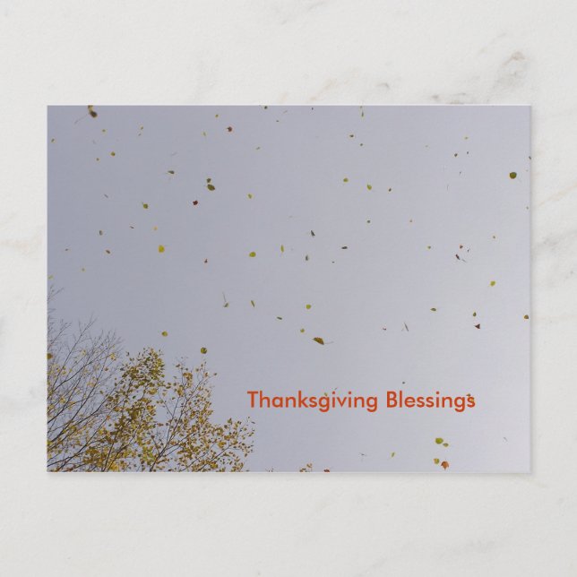 Cartão Postal De Festividades Thanksgiving Golden Blessings (Frente)
