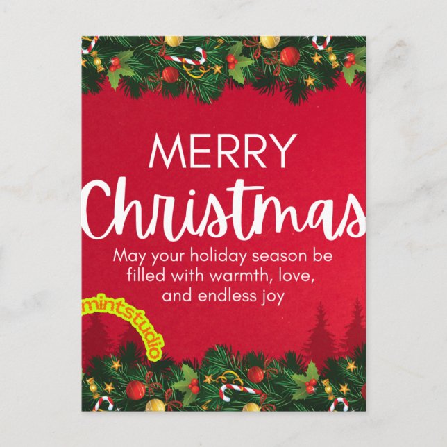 Cartão Postal De Festividades Thanku card (Frente)