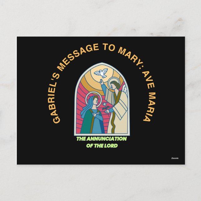 Cartão Postal De Festividades The Annunciation of the Lord (Verso)