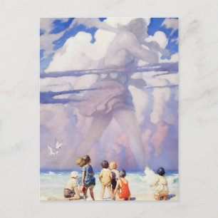 Cartão Postal De Festividades "The Giant" Fairy Art do NC Wyeth