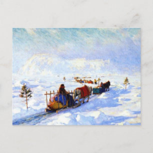 Cartão Postal De Festividades The Ice Bridge Quebec, Clarence Gagnon