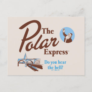 Cartão Postal De Festividades The Polar Express "Você Ouve a Campainha" Retro