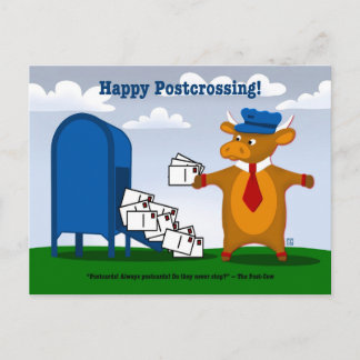 Cartão Postal De Festividades The Postcrossing Post Cow Postcards