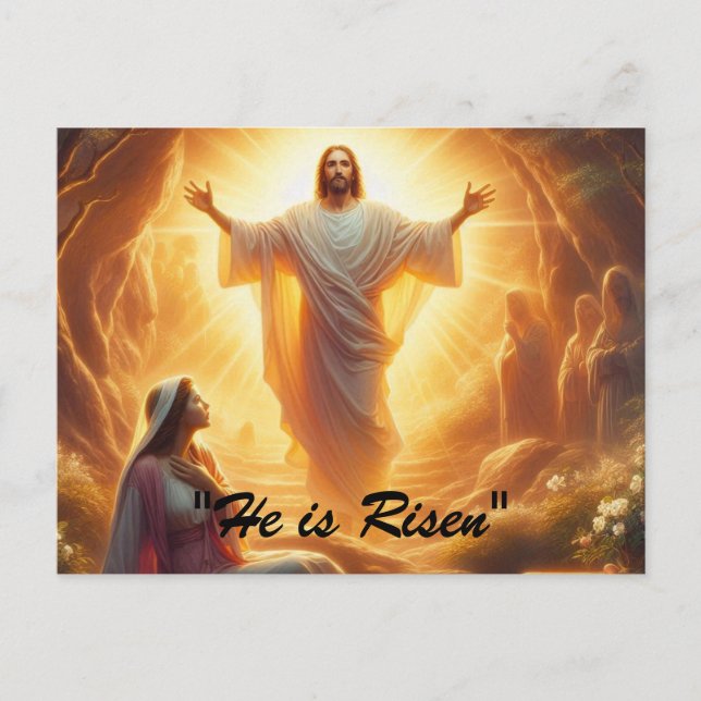 Cartão Postal De Festividades The Resurrection Light: Jesus Christ Rises (Frente)