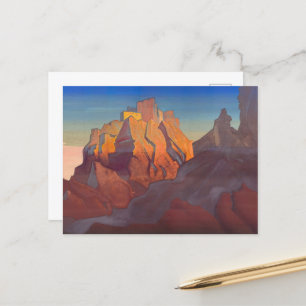 Cartão Postal De Festividades Tibetan Stronghold, Basgo, por Nicholas Roerich