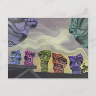 Cartão Postal De Festividades Tiki Dawn