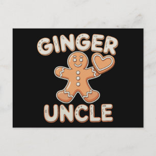 Cartão Postal De Festividades Tio Gengibre Biscoito de Gengibre Natal Família
