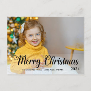 Cartão Postal De Festividades Típica Tipografia de Foto de Natal Alegre 2024