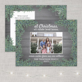 Cartão Postal De Festividades Todas as estradas levam para casa Novo endereço Na