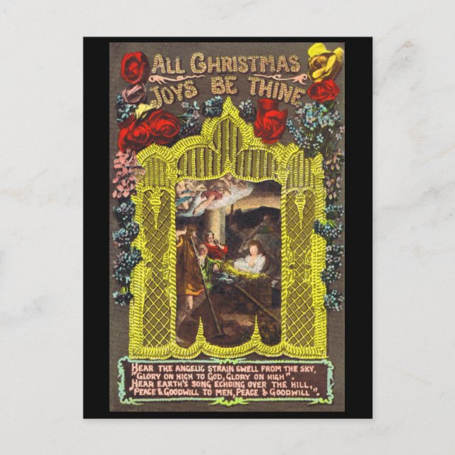 Cartão Postal De Festividades Todas as Jovens de Natal (Frente)