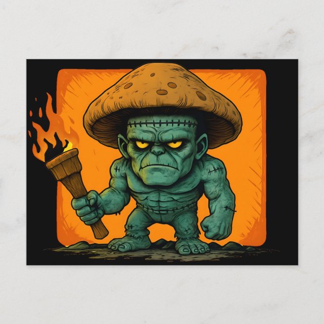 Cartão Postal De Festividades Torch e Besta de Temper-Mushroom (Frente)