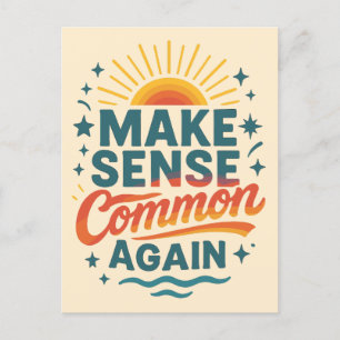 Cartão Postal De Festividades Tornar o Sensor Comum Novamente Design