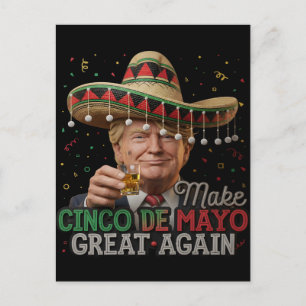 Cartão Postal De Festividades Torne o Cinco de Mayo Grande Novamente-Mulheres Tr