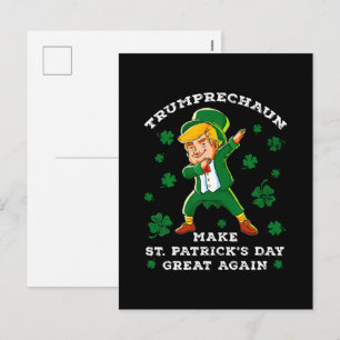 Cartão Postal De Festividades Torne o Dia de São Patrício Grande Novamente Engra