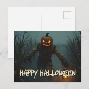 Cartão Postal De Festividades Torne o Halloween Assustadoramente Divertido