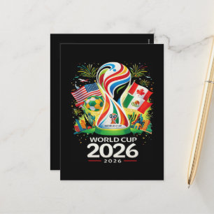 Cartão Postal De Festividades Torneio de Futebol Copa do Mundo 2026