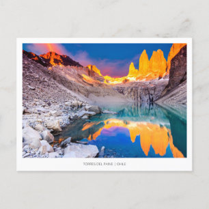 Cartão Postal De Festividades Torres del Paine, Chile