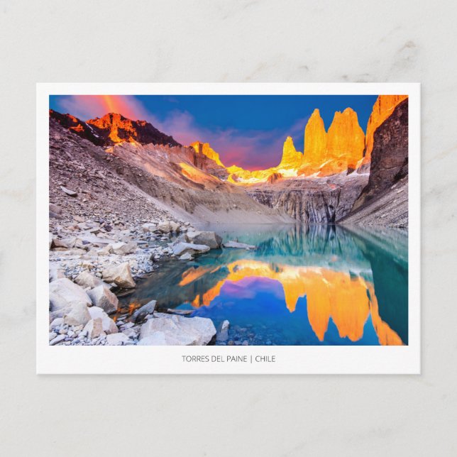 Cartão Postal De Festividades Torres del Paine, Chile (Frente)