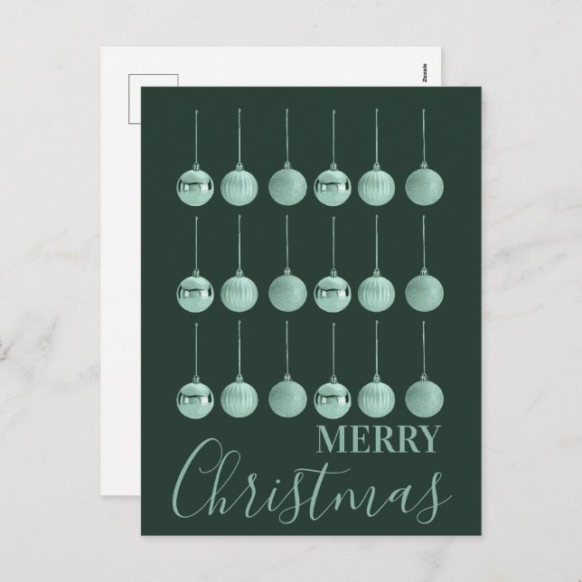 Cartão Postal De Festividades Totally Baubled Christmas Ornament Vector Design  (Frente/Verso)