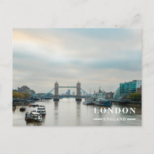 Cartão Postal De Festividades Tower Bridge Londres Rio Tâmisa