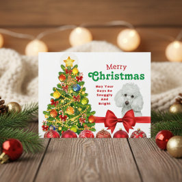 Cartão Postal De Festividades Toy Poodle Feliz Cartão de Natal