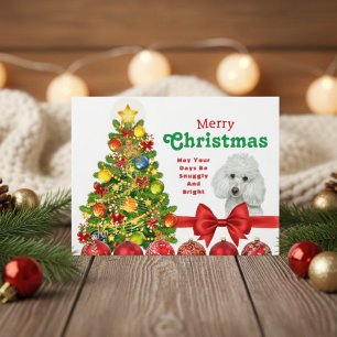 Cartão Postal De Festividades Toy Poodle Feliz Cartão de Natal