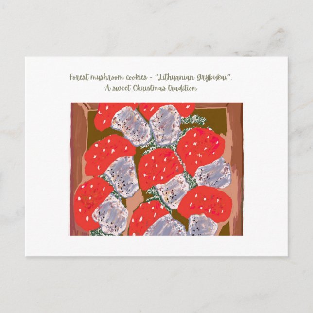 Cartão Postal De Festividades Tradições de Natal na Lituânia (Frente)