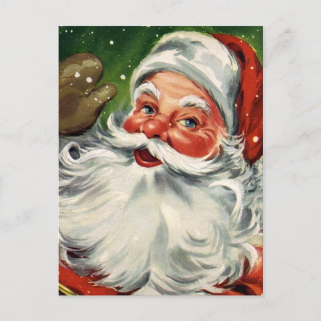 Cartão Postal De Festividades "Traditional Christmas Santa" (Frente)